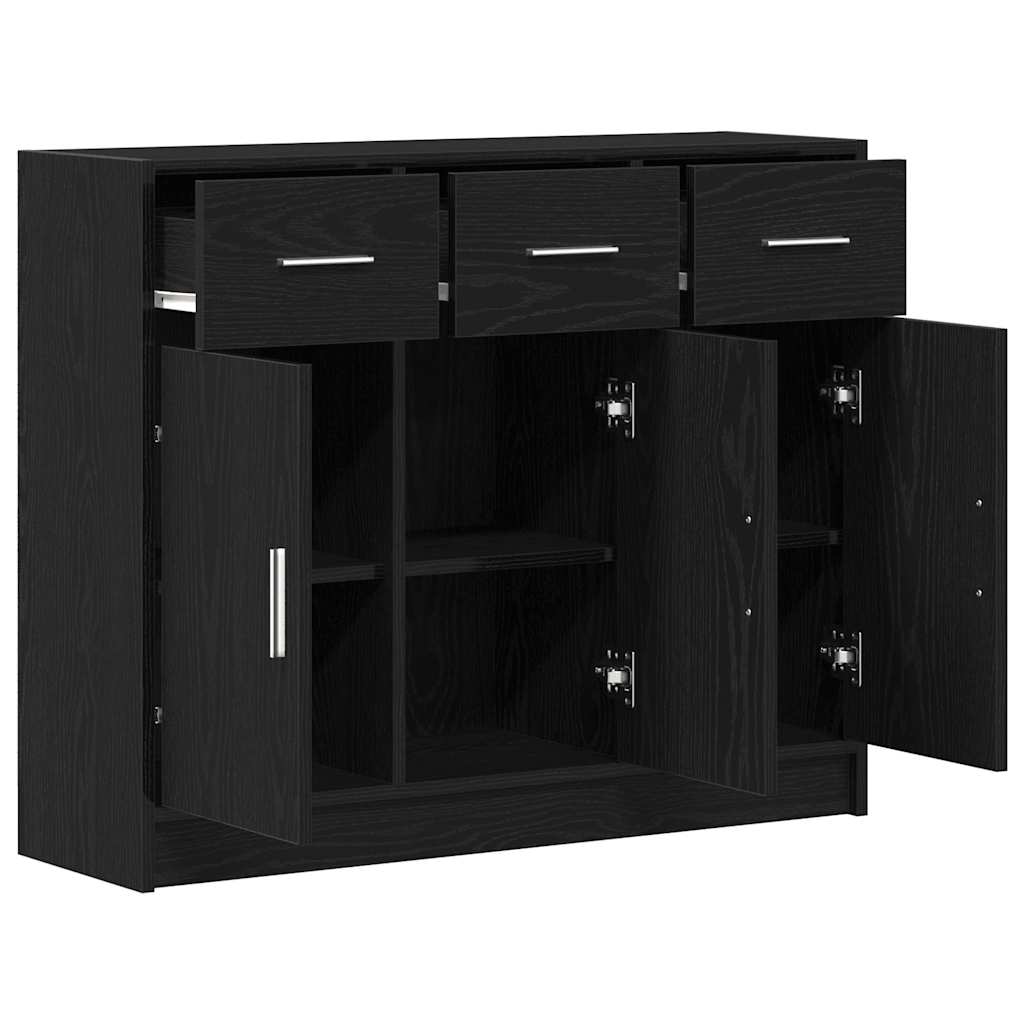 vidaXL Μπουφές από Μαύρη Δρυς 91 x 28 x 75 εκ. από Τεχνητό Ξύλο