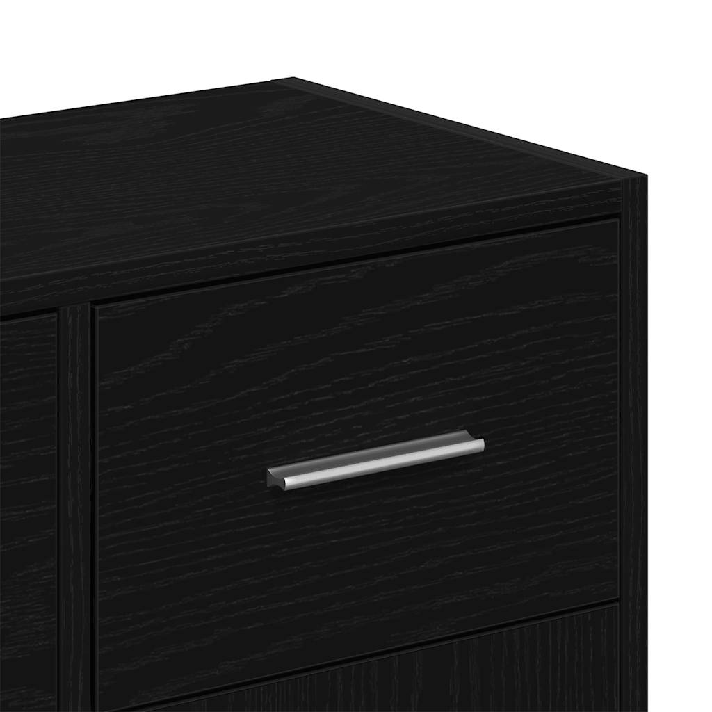 vidaXL Μπουφές από Μαύρη Δρυς 91 x 28 x 75 εκ. από Τεχνητό Ξύλο