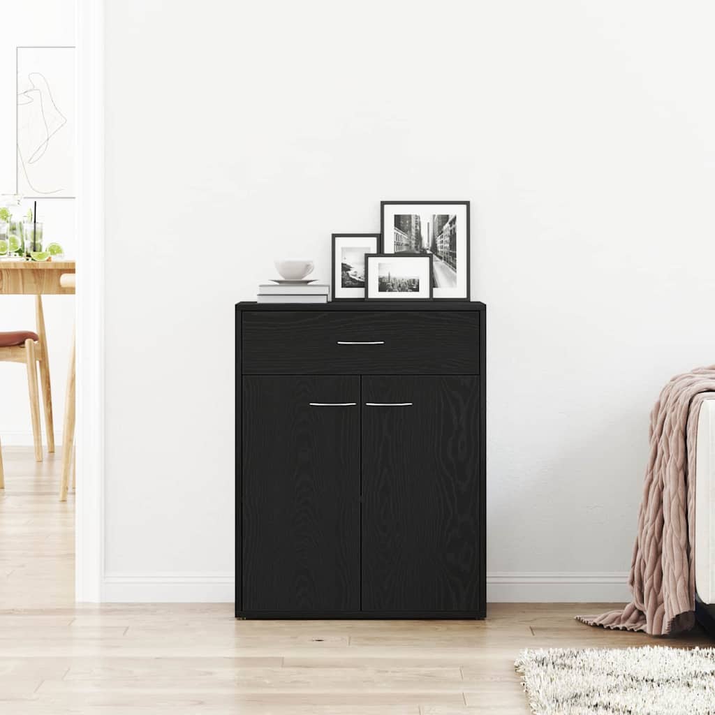 vidaXL Πλαϊνό γραφείο Μαύρο 60 x 30 x 75 cm Επεξεργασμένο ξύλο