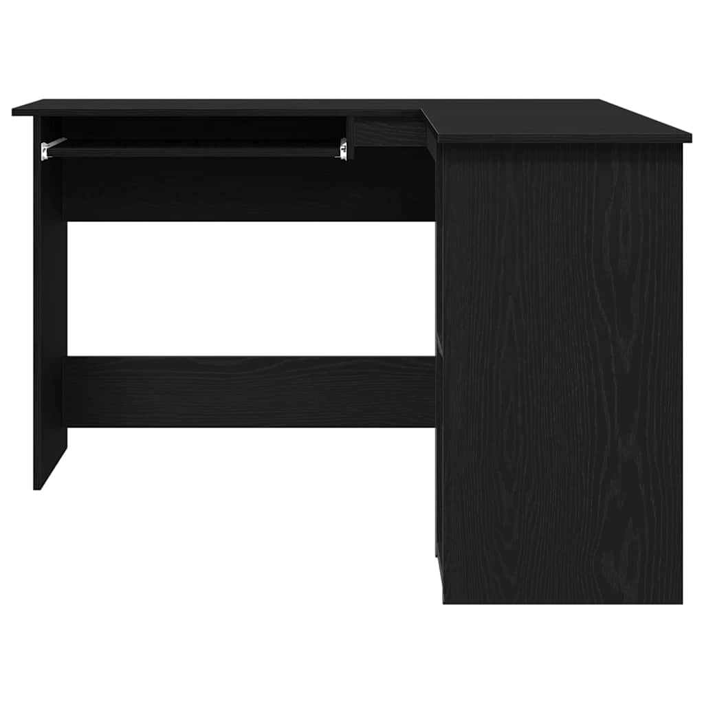 vidaXL Γωνιακό γραφείο Μαύρη Οξυά 120 x 140 x 75 εκ Επεξεργασμένο ξύλο