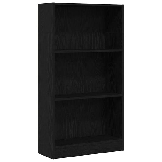 vidaXL Βιβλιοθήκη Μαύρη Δρυς 60x24x109 εκ. από Τεχνητό Ξύλο