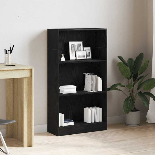 vidaXL Βιβλιοθήκη Μαύρη Δρυς 60x24x109 εκ. από Τεχνητό Ξύλο