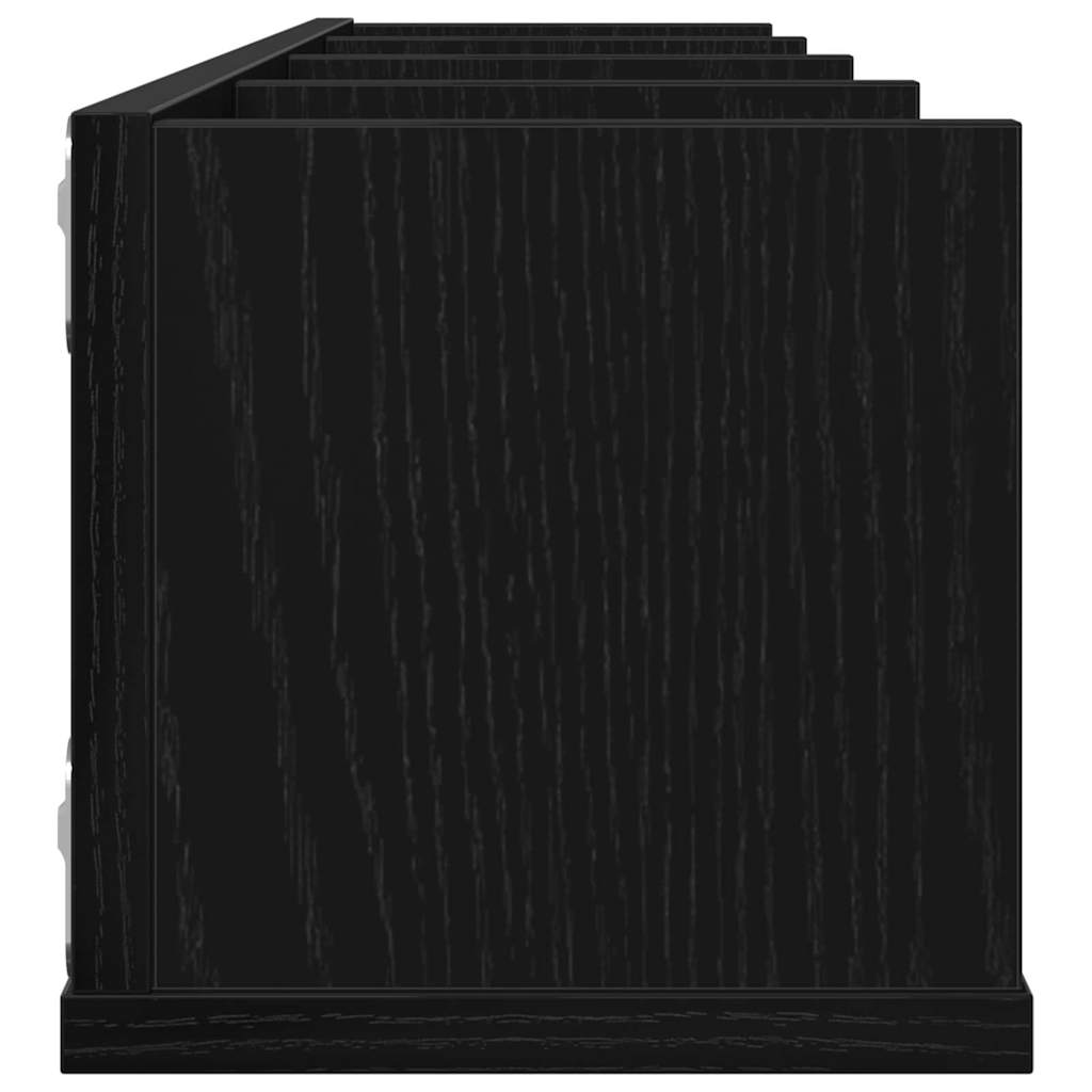 vidaXL Ράφι Τοίχου Μαύρη Οξυά 100 x 18 x 18 εκ Επεξεργασμένο ξύλο