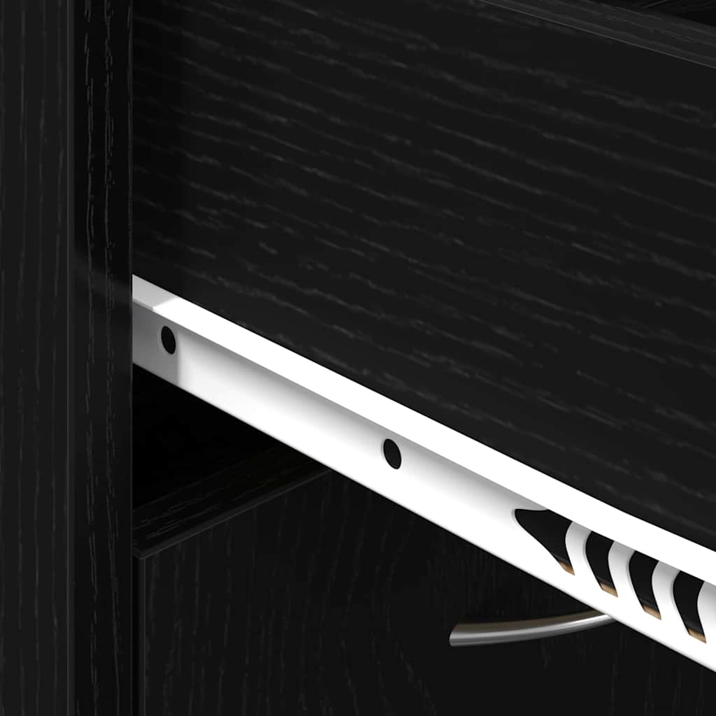 vidaXL Ράφι Παπουτσιών Μαύρη δρυς 60 x 35 x 84 εκ. Επεξεργασμένο ξύλο