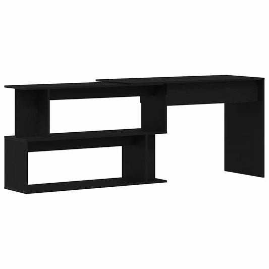 vidaXL Γραφείο Μαύρη Οξυά 200 x 50 x 76 εκ. Επεξεργασμένο ξύλο