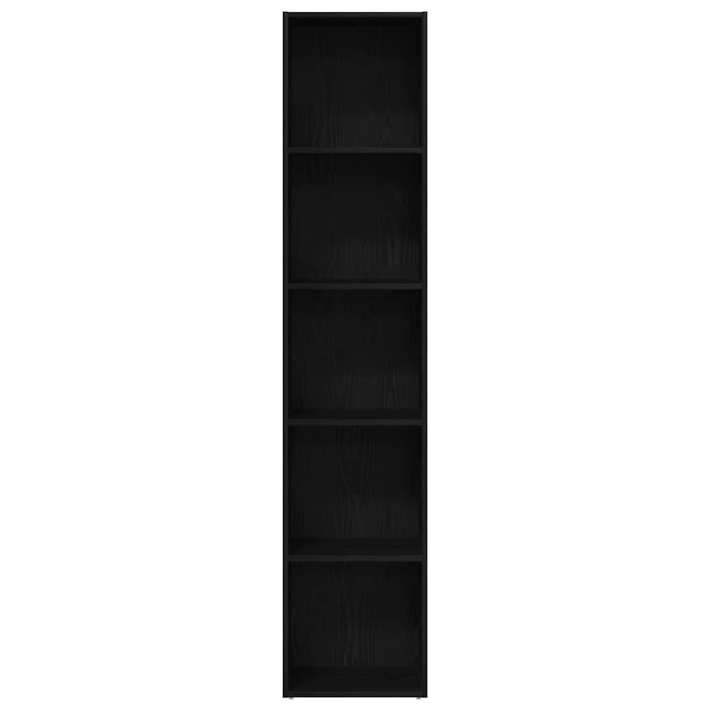 vidaXL Βιβλιοθήκη Μαύρη Δρυς 40x30x189 εκ. από Τεχνητό Ξύλο