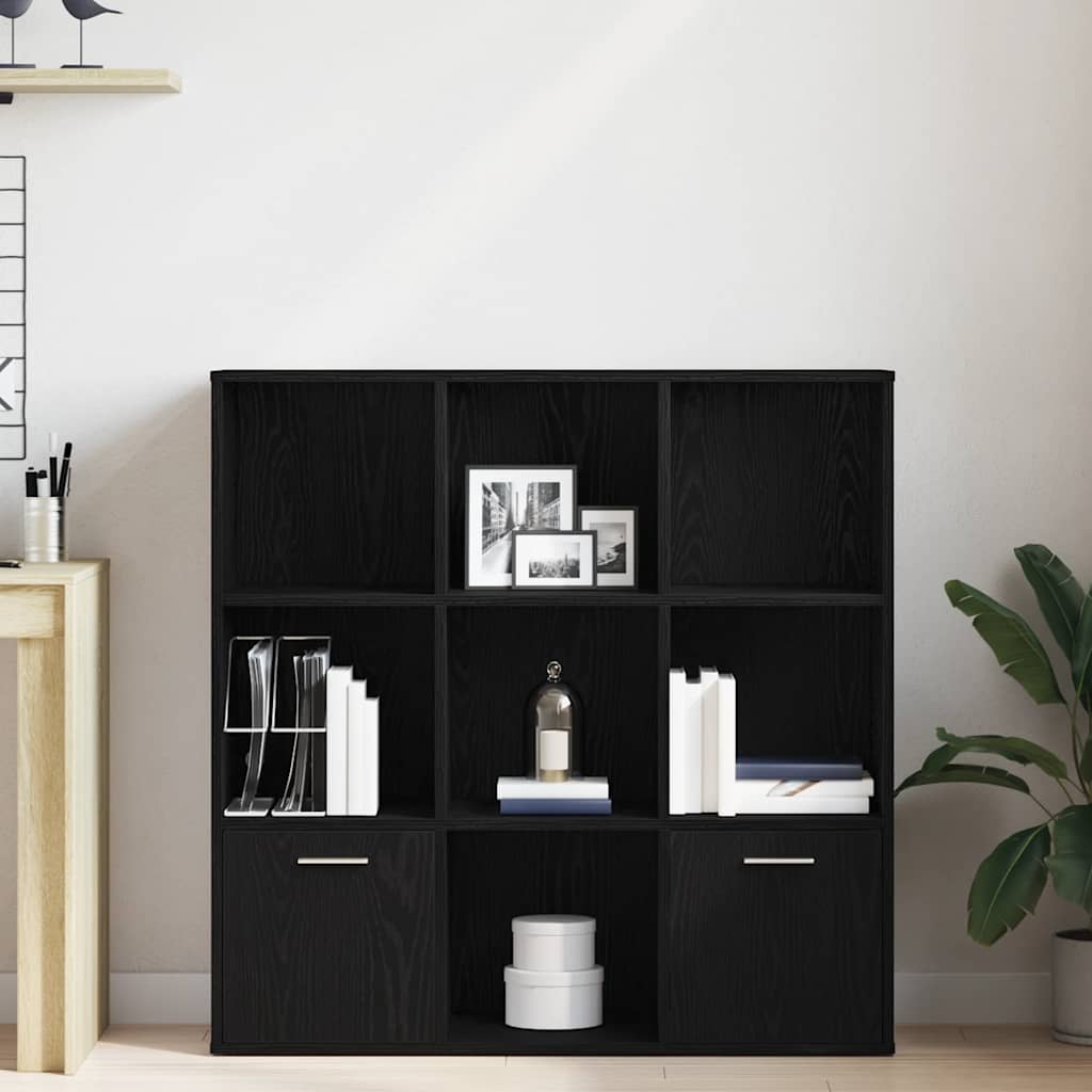 vidaXL Βιβλιοθήκη Μαύρη Δρυς 98x29x97,5 εκ. από Τεχνητό Ξύλο