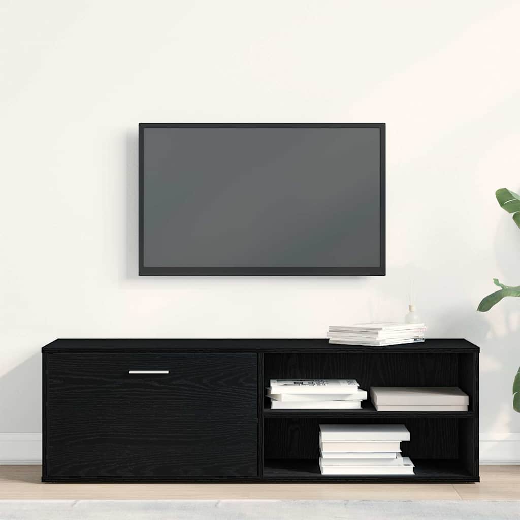 vidaXL Έπιπλο Τηλεόρασης Μαύρο Δρυς 120x34x37 εκ. από Τεχνητό Ξύλο