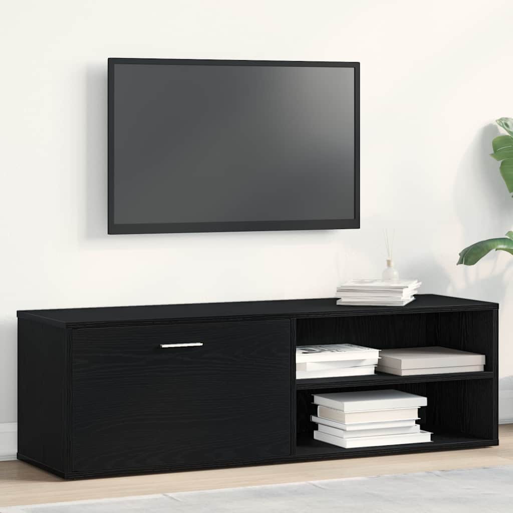 vidaXL Έπιπλο Τηλεόρασης Μαύρο Δρυς 120x34x37 εκ. από Τεχνητό Ξύλο