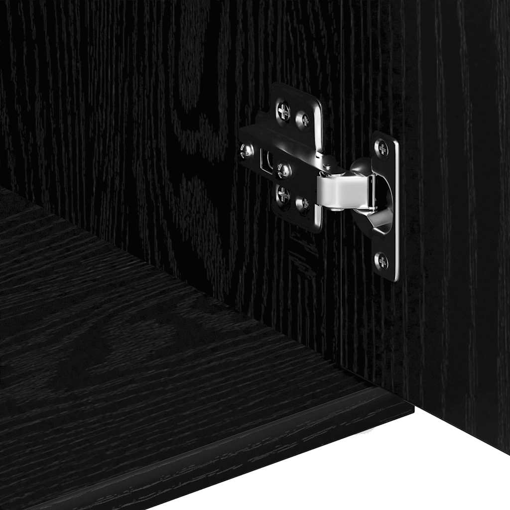 vidaXL Μπουφές Μαύρη Δρυς 91 x 29,5 x 65 εκ. από Επεξεργασμένο Ξύλο