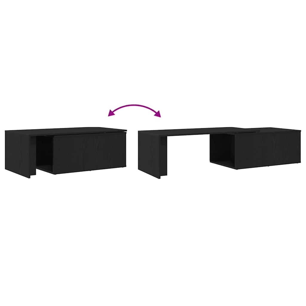 vidaXL Τραπεζάκι σαλονιού Μαύρη δρυς 150 x 50 x 35 εκ