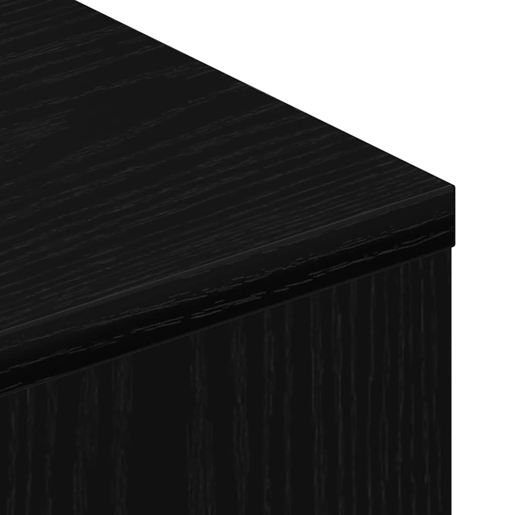 vidaXL Ντουλάπι τηλεόρασης με ρόδες Μαύρη Δρυς 102x34,5x43 cm
