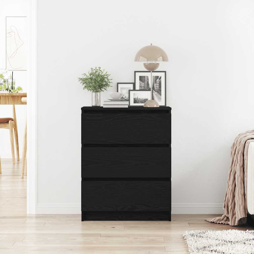 vidaXL Μπουφές Μαύρης Δρυός 60x35x76 εκ. από Τεχνητό Ξύλο