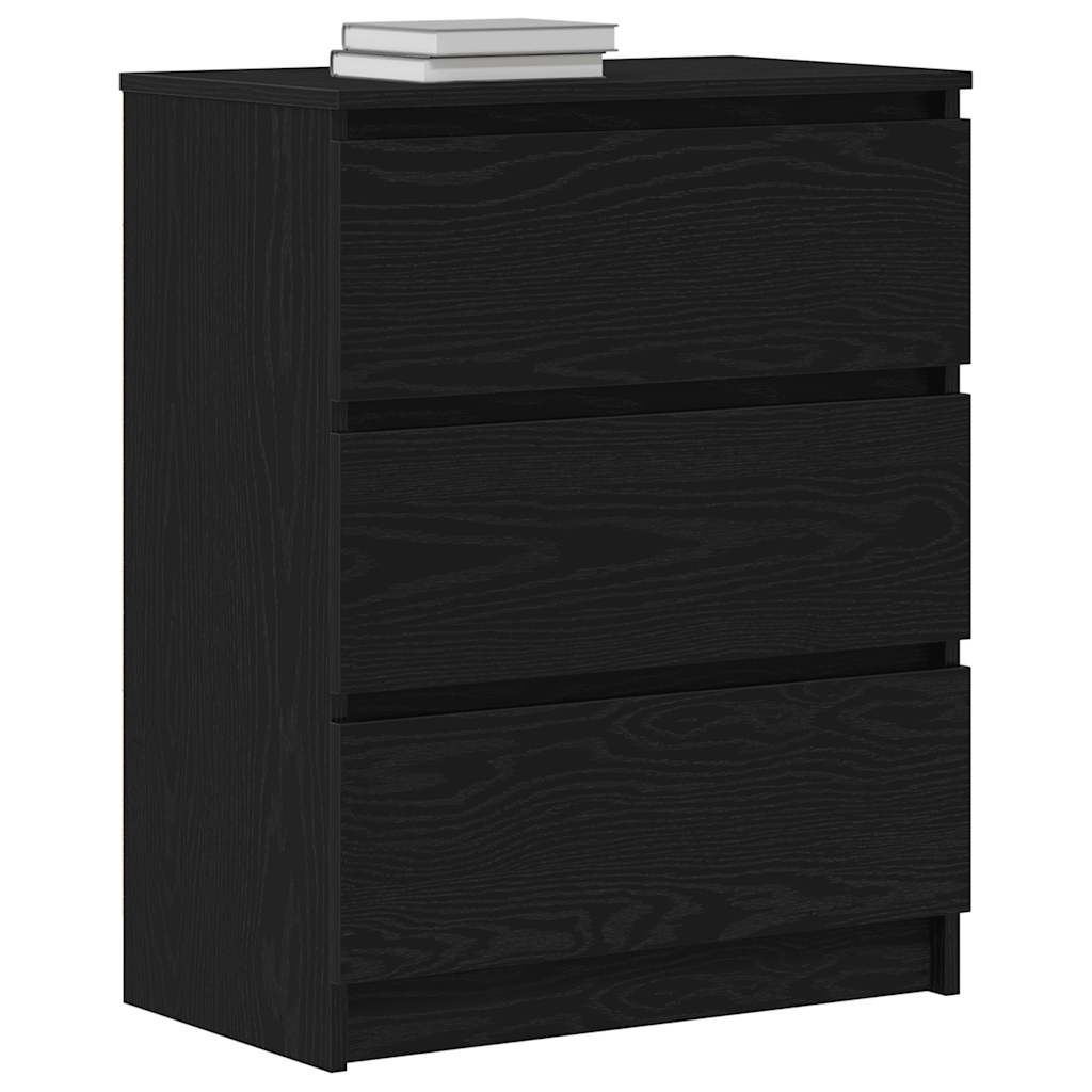 vidaXL Μπουφές Μαύρης Δρυός 60x35x76 εκ. από Τεχνητό Ξύλο