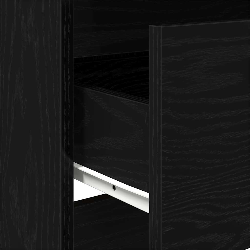 vidaXL Μπουφές Μαύρης Δρυός 60x35x76 εκ. από Τεχνητό Ξύλο