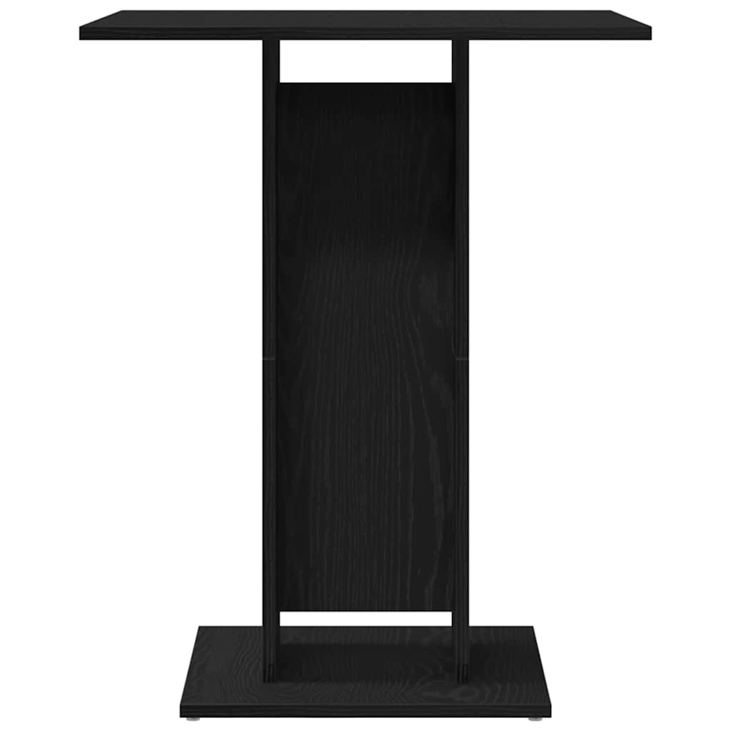 vidaXL Τραπέζι Μπιστρό Μαύρο Δρυς 60x60x75 εκ. από Τεχνητό Ξύλο