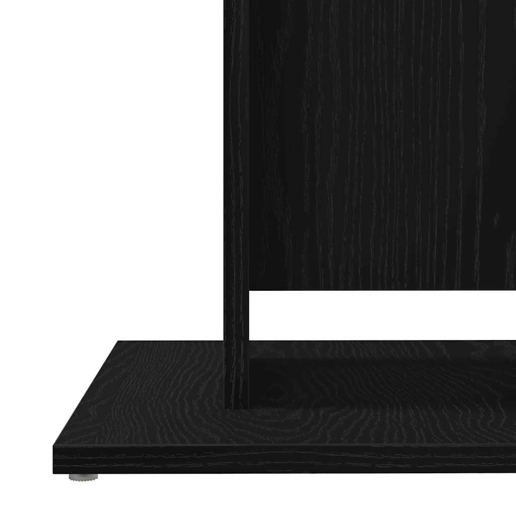 vidaXL Τραπέζι Μπιστρό Μαύρο Δρυς 60x60x75 εκ. από Τεχνητό Ξύλο