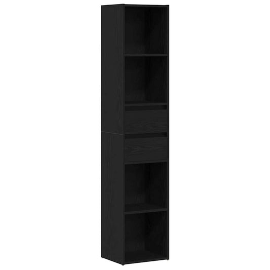 vidaXL Βιβλιοθήκη Μαύρη Οξυά 36 x 30 x 171 εκ. Επεξεργασμένο ξύλο