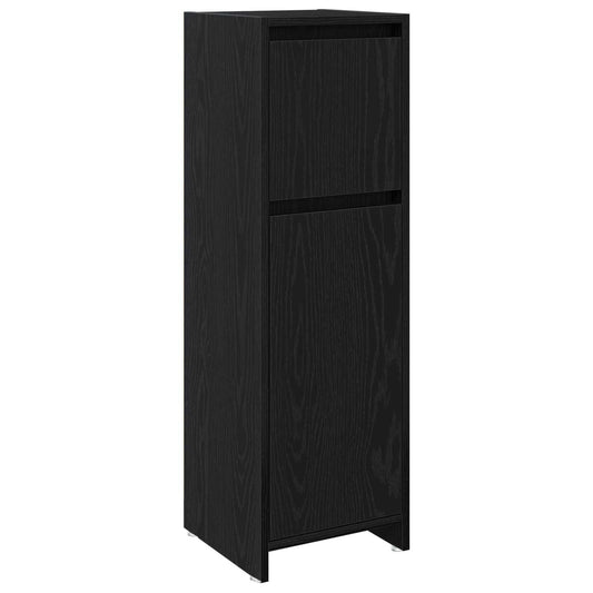 vidaXL Ντουλάπι Μπάνιου Μαύρη Οξυά 30 x 30 x 95 cm Επεξεργασμένο ξύλο