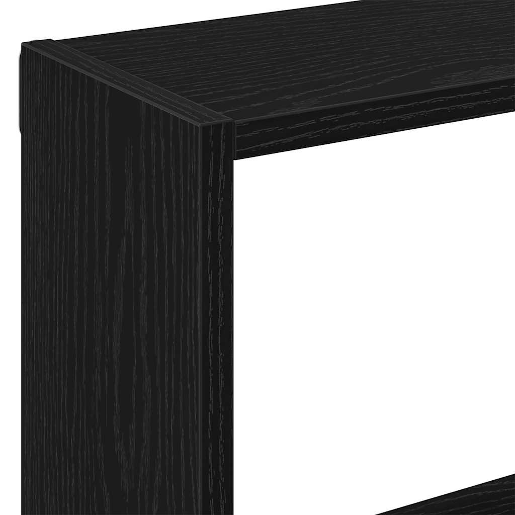 vidaXL Ράφι Τοίχου Μαύρη Δρυς 90 x 16 x 78 εκ. από Τεχνητό Ξύλο