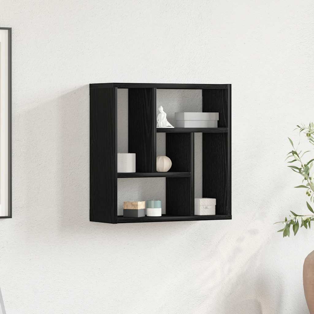 vidaXL Ράφι Τοίχου Μαύρη Δρυς 45x16x45 εκ. από Τεχνητό Ξύλο
