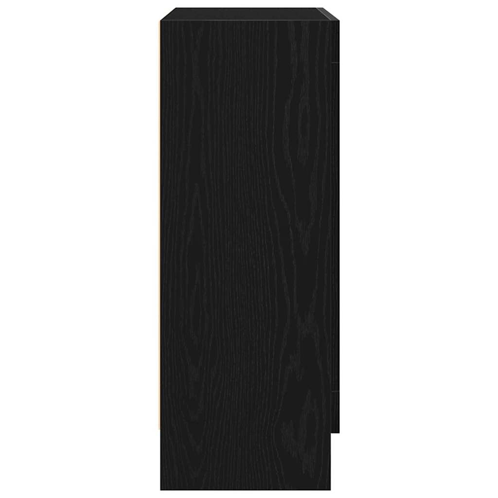 vidaXL Βιβλιοθήκη Μαύρη δρυς 82.5 x 30.5 x 80 cm Επεξεργασμένο ξύλο