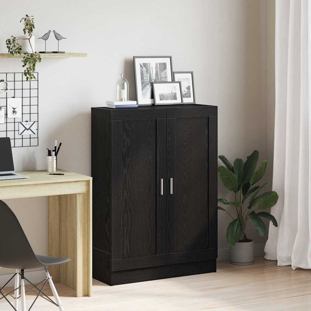 vidaXL Βιβλιοθήκη Μαύρη δρυς 82.5 x 30.5 x 115 εκ. Επεξεργασμένο ξύλο