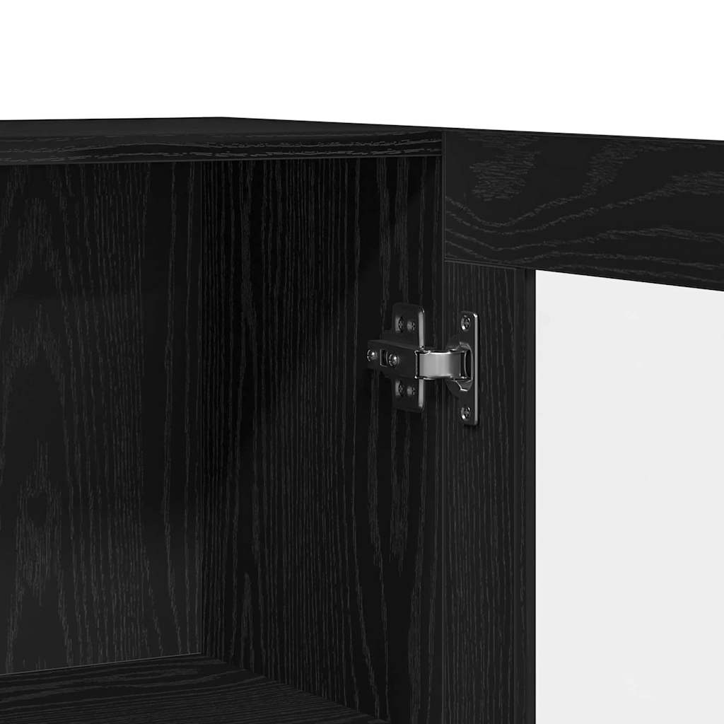 vidaXL Βιβλιοθήκη Μαύρη δρυς 82.5 x 30.5 x 80 cm Επεξεργασμένο ξύλο