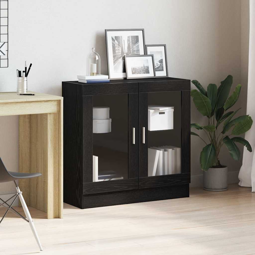 vidaXL Βιβλιοθήκη Μαύρη δρυς 82.5 x 30.5 x 80 cm Επεξεργασμένο ξύλο