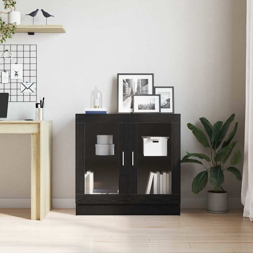 vidaXL Βιβλιοθήκη Μαύρη δρυς 82.5 x 30.5 x 80 cm Επεξεργασμένο ξύλο