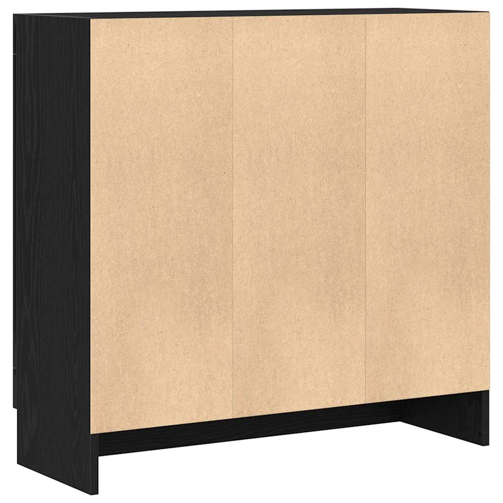 vidaXL Βιβλιοθήκη Μαύρη δρυς 82.5 x 30.5 x 80 cm Επεξεργασμένο ξύλο