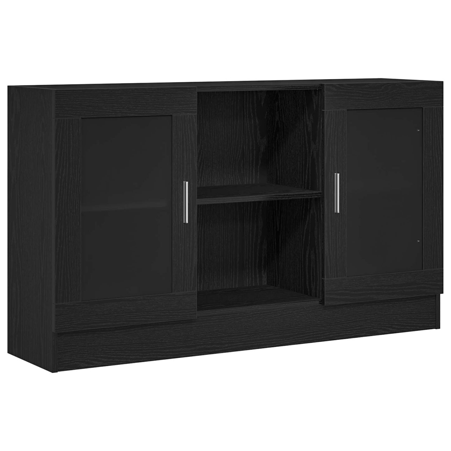 vidaXL Πλαϊνό γραφείο Μαύρη Οξυά 120 x 30,5 x 70 εκ Επεξεργασμένο ξύλο