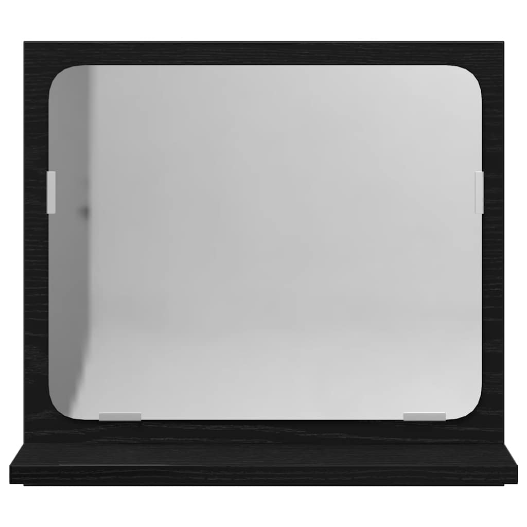 vidaXL Καθρέφτης Μπάνιου Μαύρος Δρυς 40x10,5x37 εκ. από Τεχνητό Ξύλο