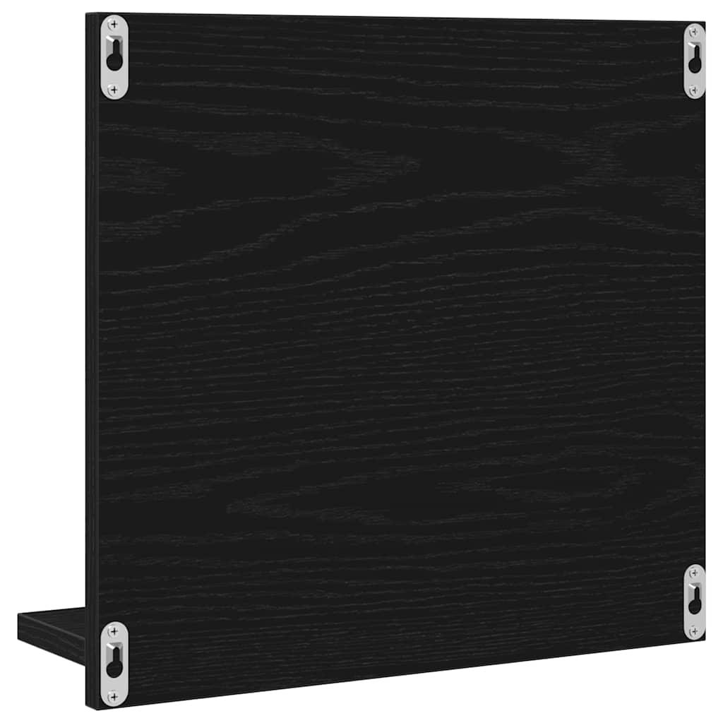 vidaXL Καθρέφτης Μπάνιου Μαύρος Δρυς 40x10,5x37 εκ. από Τεχνητό Ξύλο