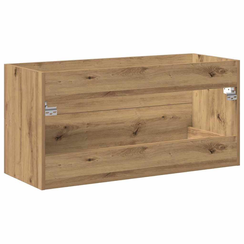 vidaXL Ντουλάπι Νιπτήρα Μπάνιου Χειροποίητο Δρυς 100x38,5x48 εκ. από Τεχνητό Ξύλο