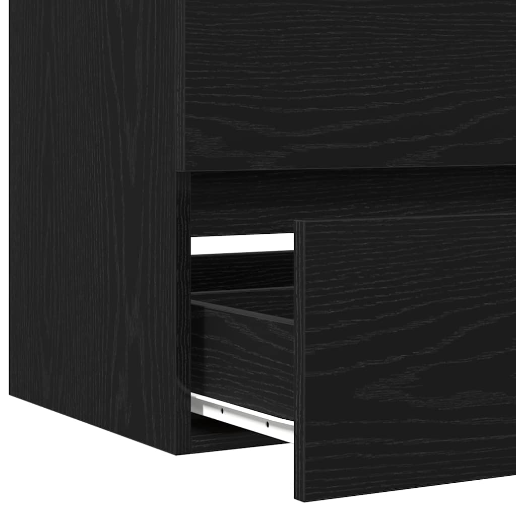 vidaXL Ντουλάπι Νιπτήρα Μπάνιου Μαύρο Δρυς 41x38,5x45 εκ. από Τεχνητό Ξύλο