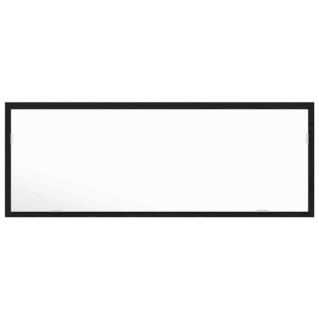 vidaXL Καθρέφτης μπάνιου LED Επιτοίχιο Μαύρη δρυς 100 x 8.5 x 37 εκ.