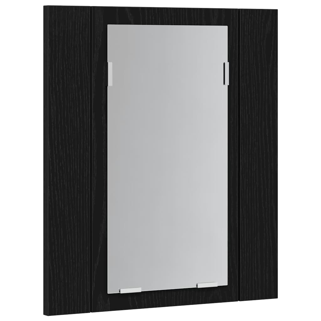 vidaXL Ντουλάπι Μπάνιου με LED, Μαύρο Δρυς, 40x12x45 εκ.