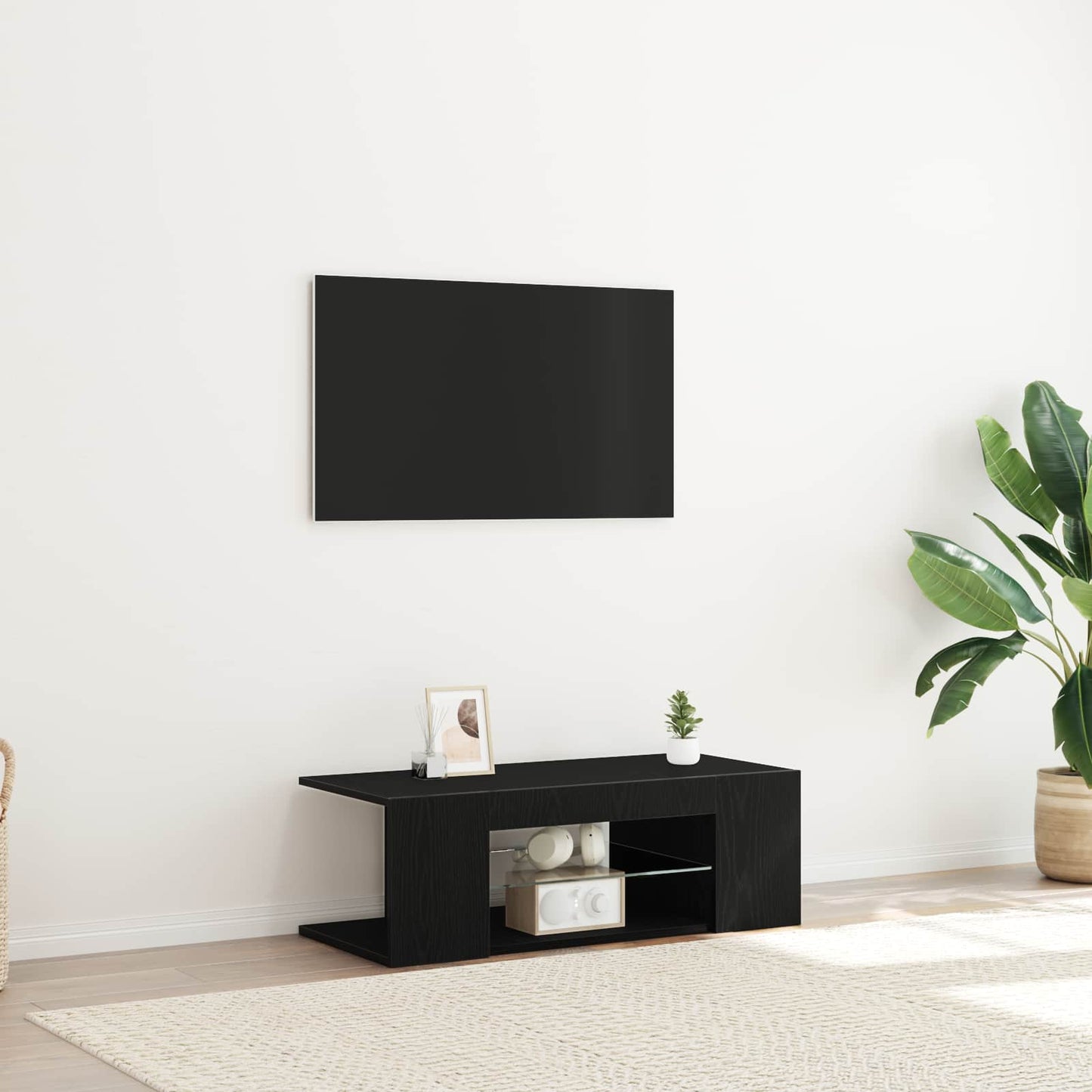 vidaXL Ντουλάπι TV Μαύρη Οξυά 90 x 39 x 30 εκ. Επεξεργασμένο ξύλο