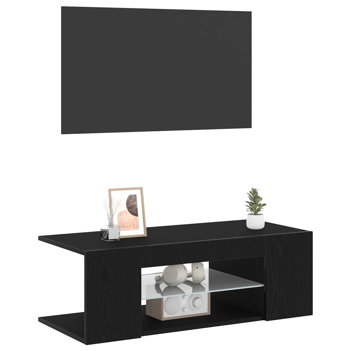 vidaXL Ντουλάπι TV Μαύρη Οξυά 90 x 39 x 30 εκ. Επεξεργασμένο ξύλο