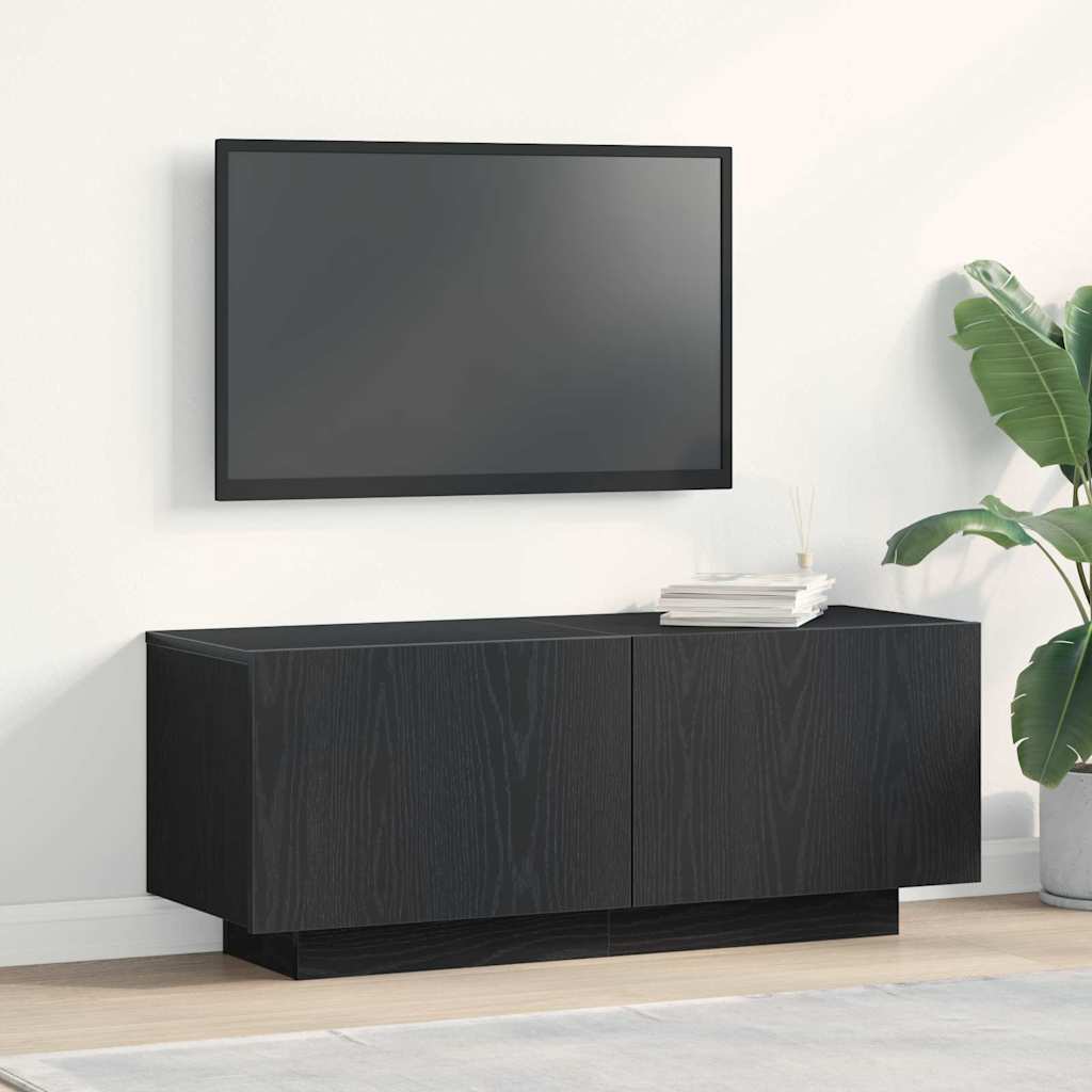 vidaXL Ντουλάπι TV 100 x 35 x 40 εκ Μαύρη Οξυά Επεξεργασμένο Ξύλο