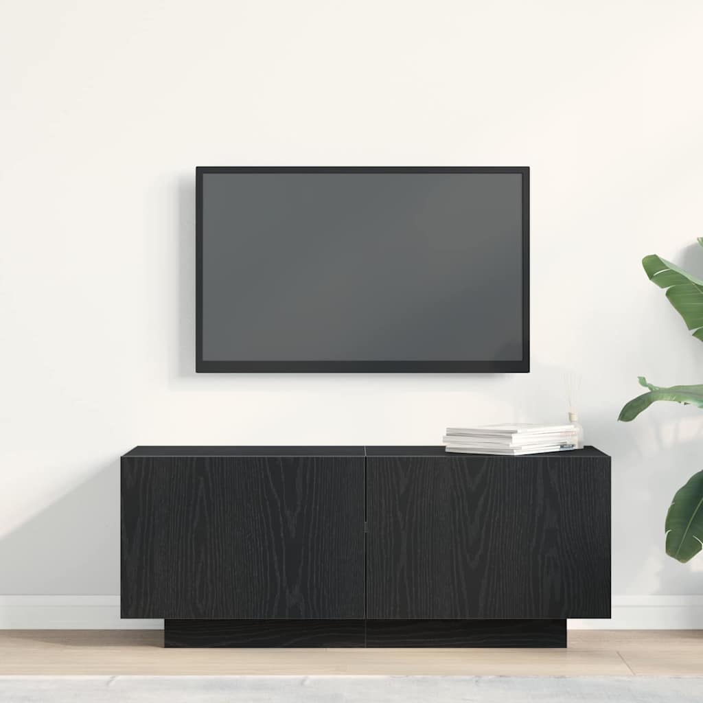 vidaXL Ντουλάπι TV 100 x 35 x 40 εκ Μαύρη Οξυά Επεξεργασμένο Ξύλο