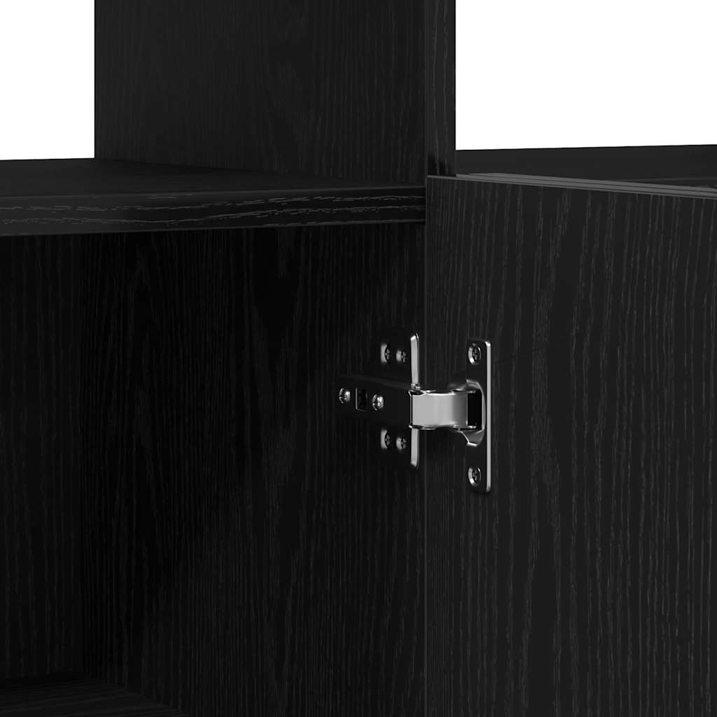 vidaXL Πλαϊνό γραφείο Μαύρη Οξυά 80 x 35 x 75 cm Επεξεργασμένο ξύλο