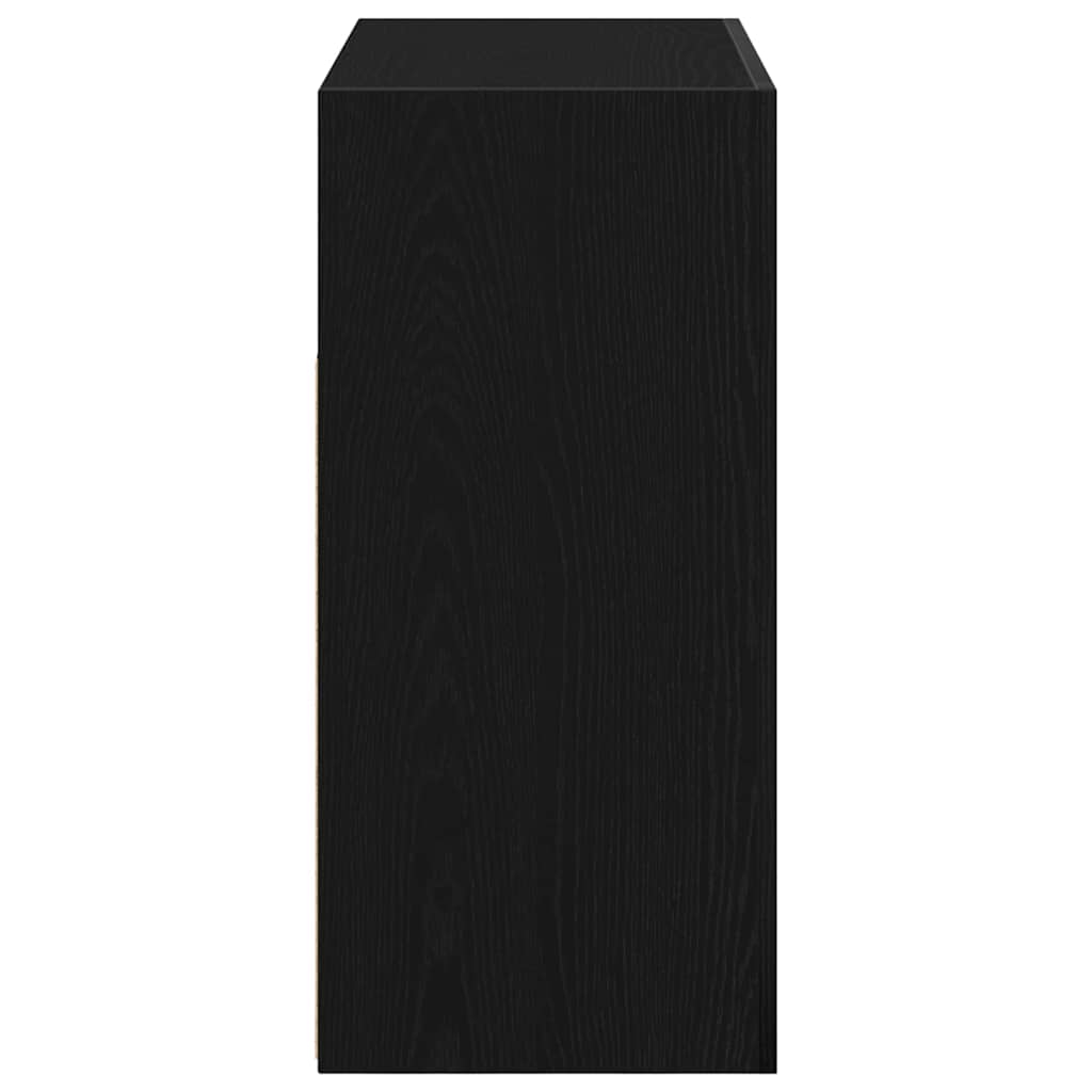vidaXL Πλαϊνό γραφείο Μαύρη Οξυά 80 x 35 x 75 cm Επεξεργασμένο ξύλο