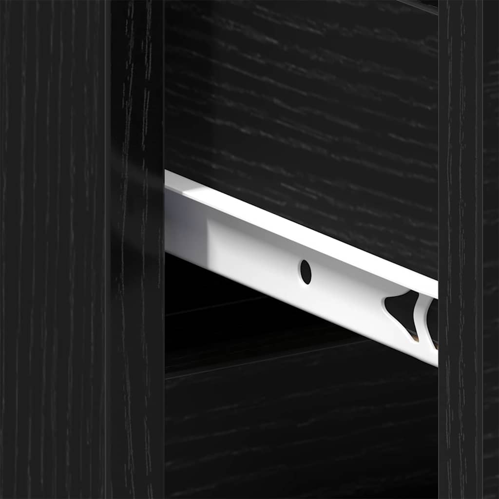 vidaXL Κομοδίνο Μαύρη Οξυά 40 x 35 x 69 εκ. Επεξεργασμένο ξύλο