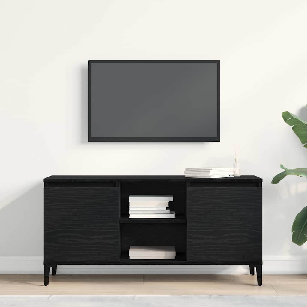 vidaXL Ντουλάπι TV Μαύρη Οξυά 102 x 35 x 50 εκ. Επεξεργασμένο ξύλο