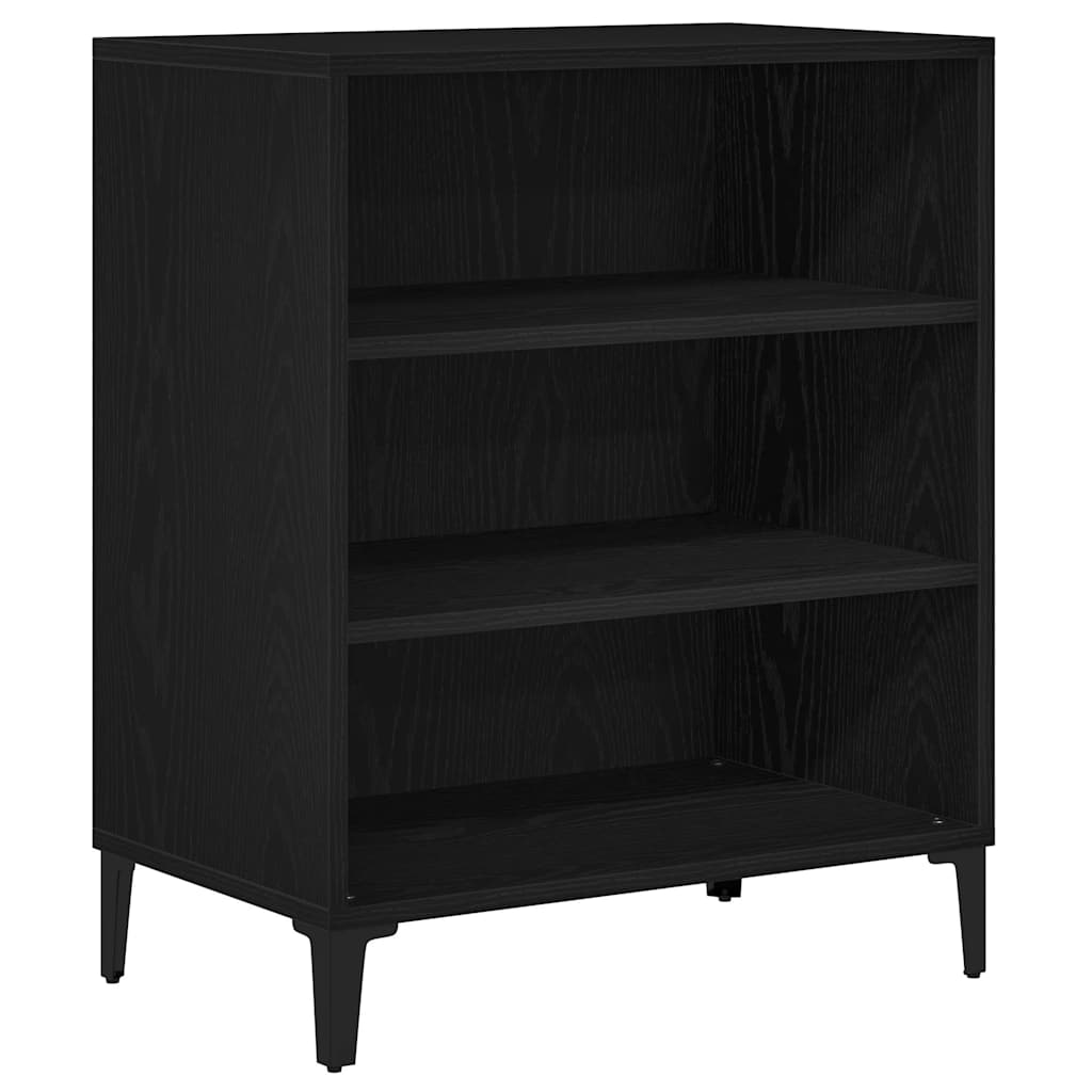 vidaXL Πλαϊνό γραφείο Μαύρη Οξυά 57 x 35 x 70 εκ Επεξεργασμένο ξύλο