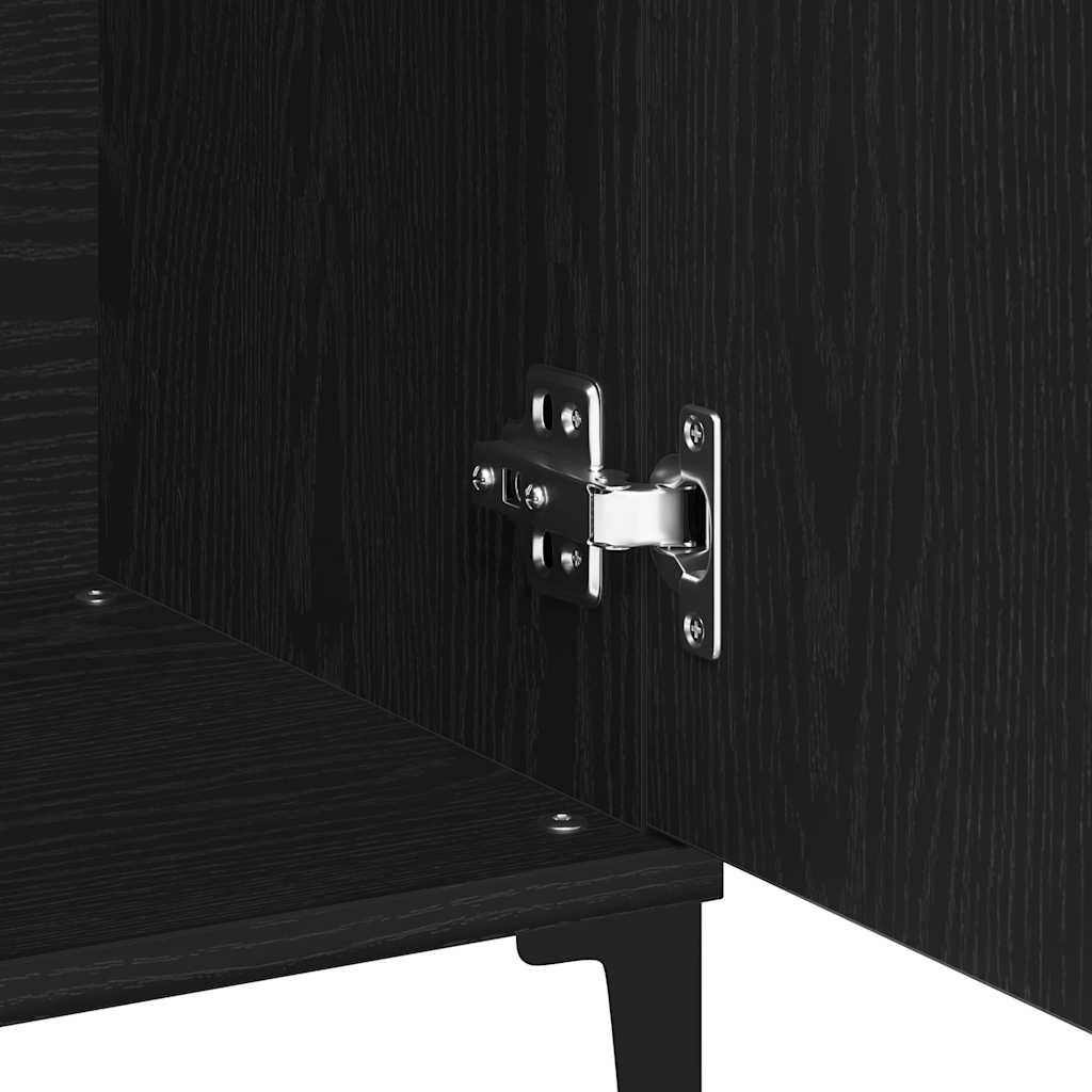 vidaXL Πλαϊνό γραφείο Μαύρο 104 x 35 x 70 εκ. Επεξεργασμένο ξύλο