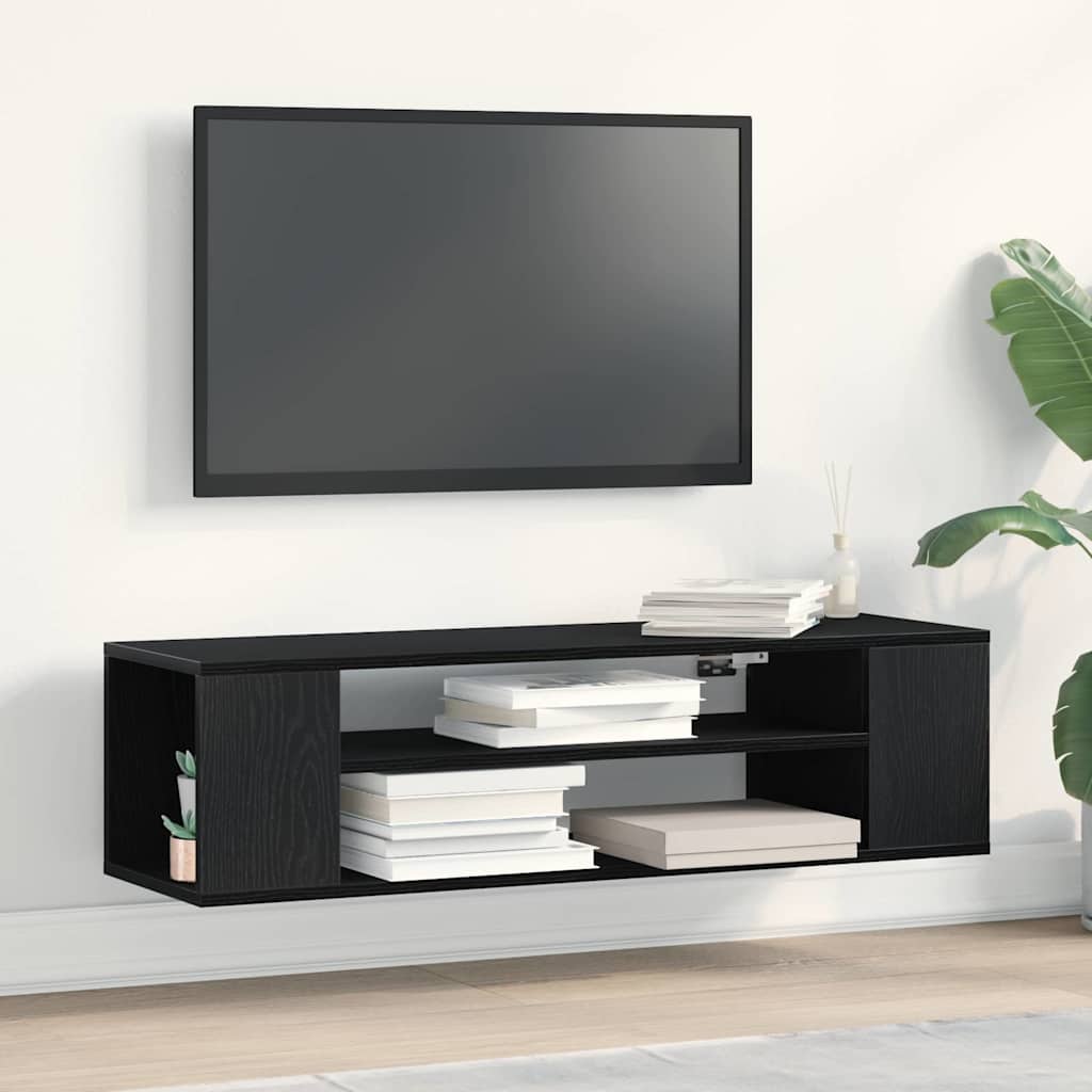 vidaXL Ντουλάπι TV Μαύρη Οξυά 100 x 30 x 26,5 εκ Επεξεργασμένο ξύλο