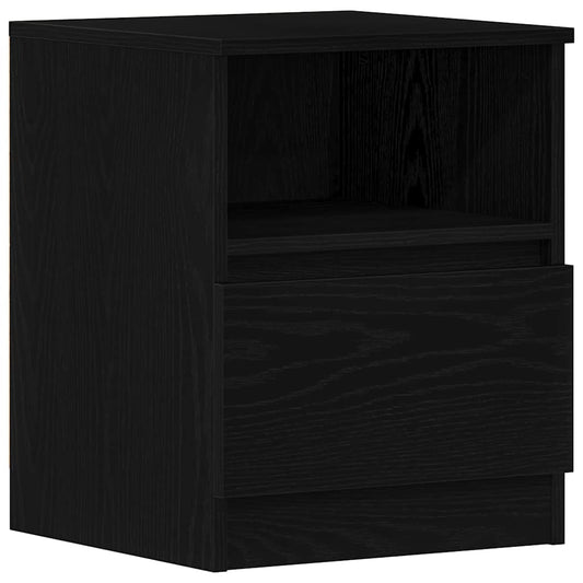 vidaXL Κομοδίνο Μαύρη Οξυά 40 x 40 x 50 cm Επεξεργασμένο ξύλο